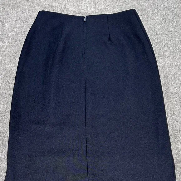 VTG Tracy Evans Maxi Pencil Skirt Women's 9 Black Business Office Side Slit USA - Picture 11 of 15